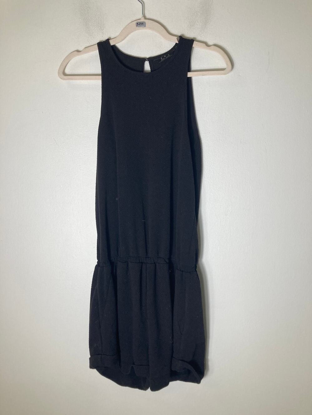 Zoa NY Black Sleeveless Romper Sz s